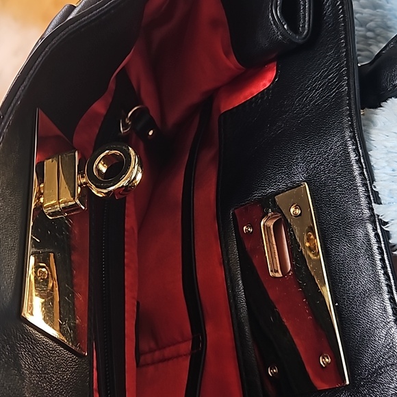 Milly black leather expandable  tote - Picture 11 of 15